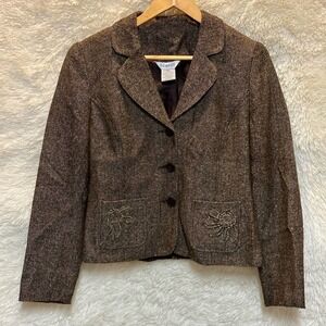 George | Tweed Blazer Jacket | Darkest Brown | Size: 10